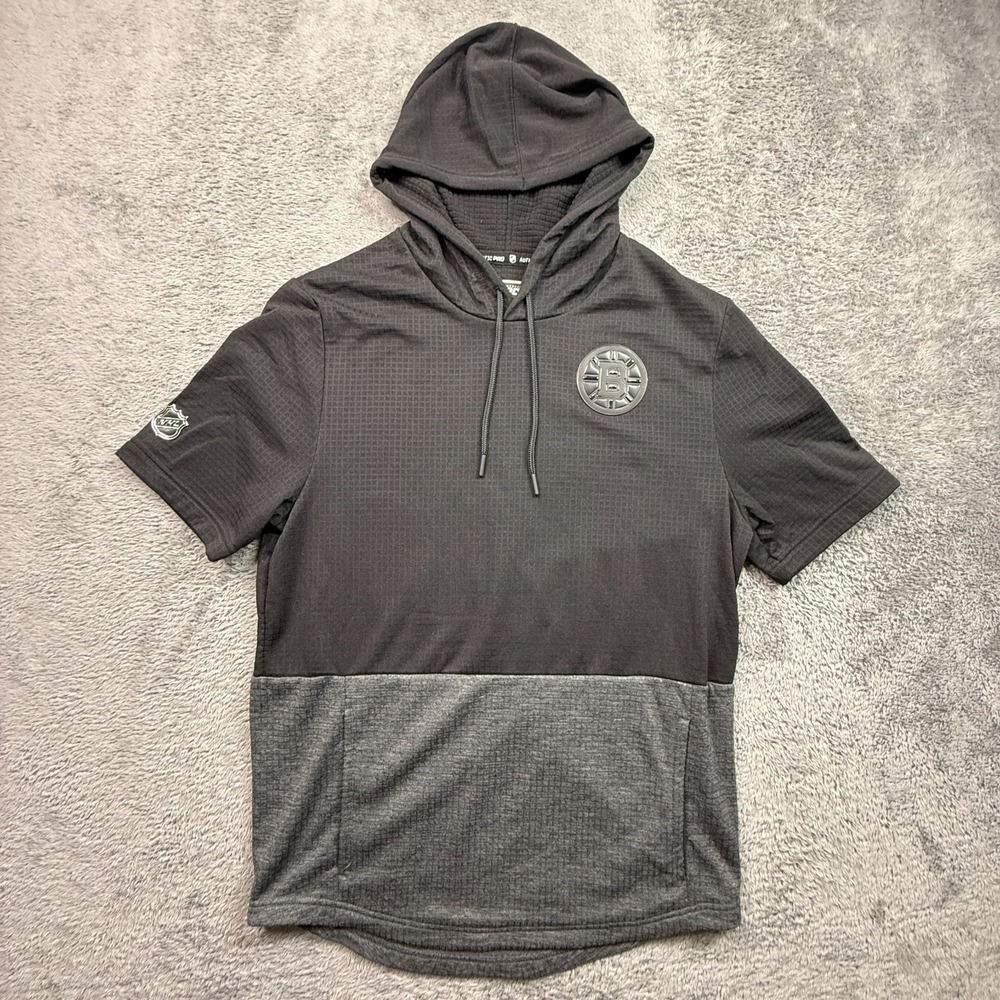 Boston Bruins Fanatics Pro Travel Training Short Sleeve Pullover Hoodie M